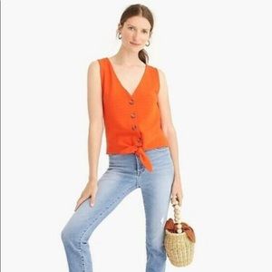 J Crew Tie Front Tank Top